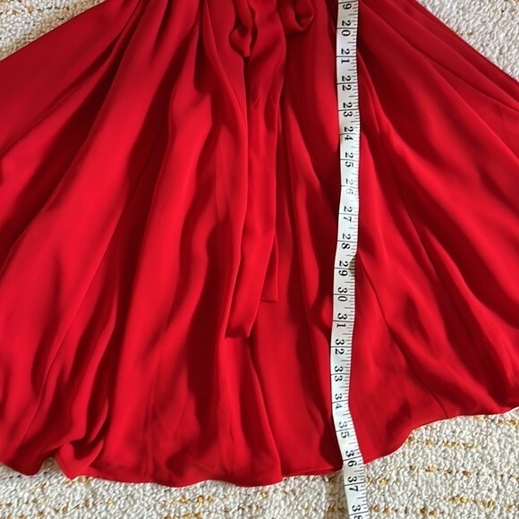 Ann Taylor Red Dolman Sleeve Dress w/belted flare. New with tags. M Petite - Picture 7 of 7